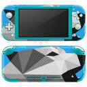 igsticker Nintendo Switch Lite 専用 デザインスキンシール 全面 ニンテンドー スイッチ ライト 専用 ゲーム機 カバー アクセサリー フィルム ステッカー エアフリー 014621 動物 アニマル 青(2)