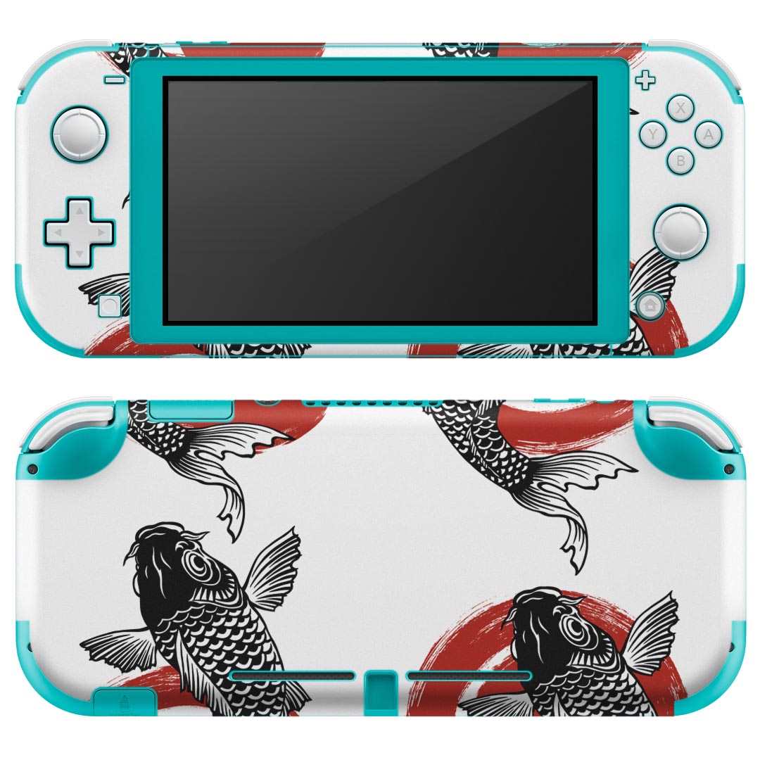 製品名 Nintendo Switch Lite専用 デザインスキンシール セット内容 Nintendo Switch Lite本体用スキンシール（裏表）各1枚 ※液晶側シールは2パーツに分かれていますニンテンドースイッチライト専用です。据え置き機のSwitch本体やJoyコンには対応していません。 商品特徴 3M社製の再剥離性シートを素材に採用し、細かな位置調整がしやすく貼り直しが容易です。また、エアフリーでもありますので気泡が簡単に逃げるので、キレイに貼ることができます。専用の業務プリンターを使い、商品画像と遜色のない美しい印刷仕上がり。 注意事項 画像はサンプルですので、ご覧の環境によっては多少色味に違いを感じる場合がございます。 イメージと違った、モニターと色味が異なるという理由での交換や返金はご対応出来かねます。スキンシールのみの販売で、ニンテンドースイッチ本体などは付属しません。シワができた場合、ドライヤーなどで軽く温め、外側に向けてシワを伸ばすように貼ってください。初回貼付時の位置調整や貼り直しは可能ですが、しっかりと押し付けて接着させた後の再剥離、再利用は保証しておりません。また接着部に油分や汚れが付着しますと角の部分は剥がれやすくなりますので、貼付時はあまり触れないようにご注意ください。無地のセミグロスシートにデザインをプリントした商品で、デコなどの加工はございません。 凹凸や光沢があるように見えたり布地や金属を素材にしたように見える商品もありますが、デザインの図版によるものです。印刷時に微妙な画像のズレが生じる場合がございます。ご注文後に1点1点制作する受注生産品の為、不良品以外のご返品や交換は固くお断りします。 商品発送 完全受注生産のハンドメイド商品となりますので、既製品と比べて発送までお時間を頂いています。 基本的に決済確認後2?3営業日、最大で10営業日での発送となります。繁忙期や休業日明けの場合はさらに時間がかかる場合があります。 その際には別途メールにてご連絡致します。メール便の場合、発送日から到着までに2?4日ほどかかる場合が多く、紛失などの保障もご対応できかねます。あらかじめご了承下さい。