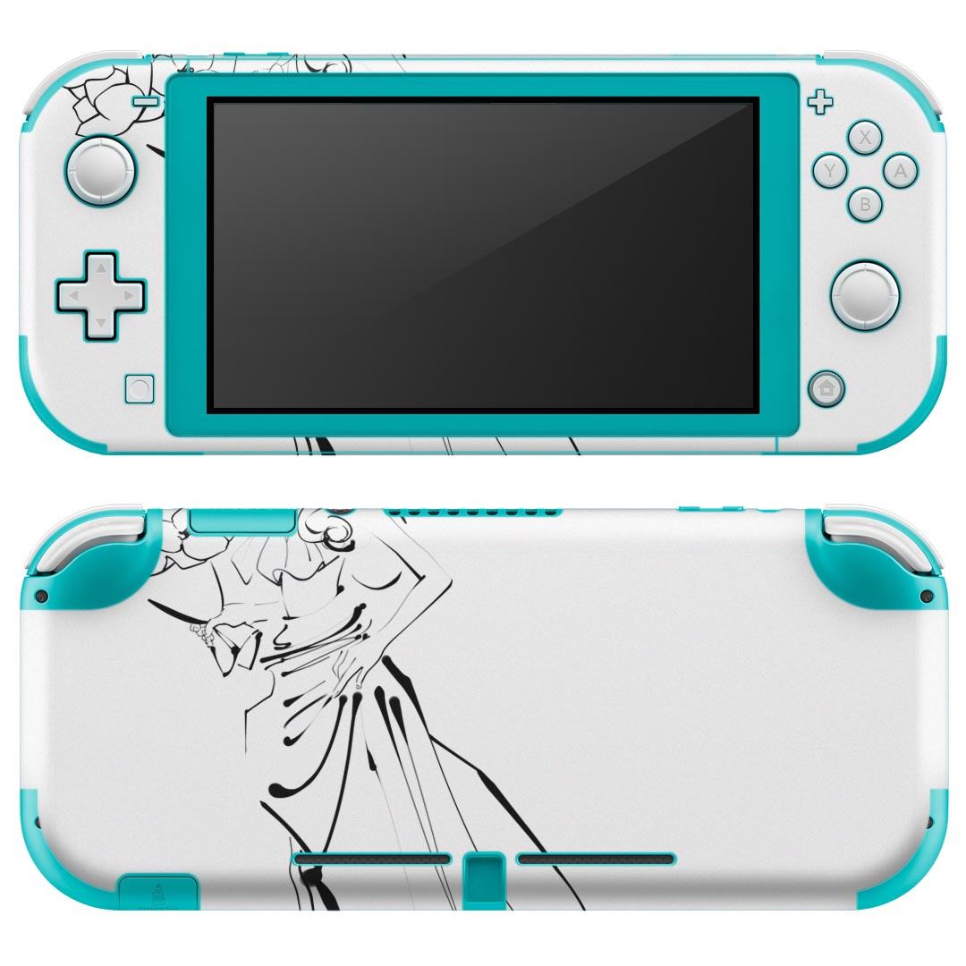 igsticker Nintendo Switch Lite 専用 デザインスキンシール 全面 ニンテンドー スイッチ ライト 専用 ゲーム機 カバー アクセサリー フィルム ステッカー エアフリー 014658 ドレス ウエディング 結婚