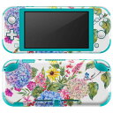 igsticker Nintendo Switch Lite 専用 デザインスキンシール 全面 ニンテンドー スイッチ ライト 専用 ゲーム機 カバー アクセサリー フィルム ステッカー エアフリー 014671 花 アジサイ(2)