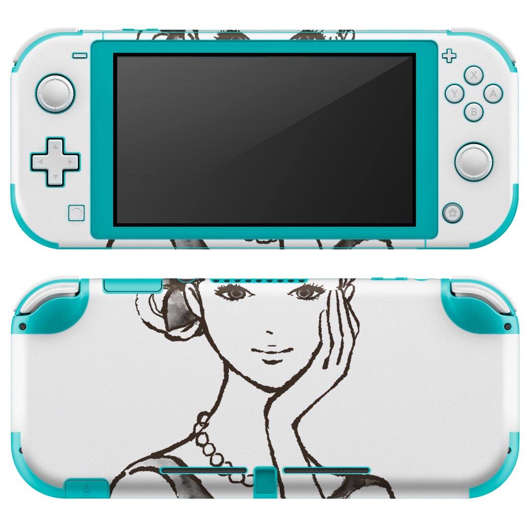 igsticker Nintendo Switch Lite 専用 デザインスキンシール 全面 ニンテンドー スイッチ ライト 専用 ゲーム機 カバー アクセサリー フィルム ステッカー エアフリー 014679 人物　おしゃれ　ファッション
