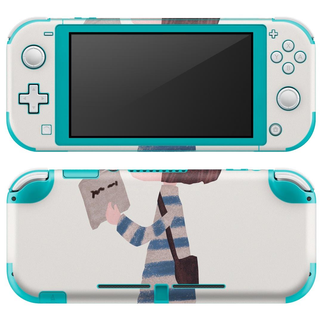 igsticker Nintendo Switch Lite 専用 デザインスキンシール 全面 ニンテンドー スイッチ ライト 専用 ゲーム機 カバー アクセサリー フィルム ステッカー エアフリー 014682 人物 本