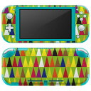 igsticker Nintendo Switch Lite 専用 デザインスキンシール 全面 ニンテンドー スイッチ ライト 専用 ゲーム機 カバー アクセサリー フィルム ステッカー エアフリー 014698 模様 カラフル(2)