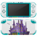 igsticker Nintendo Switch Lite 専用 デザインスキンシール 全面 ニンテンドー スイッチ ライト 専用 ゲーム機 カバー アクセサリー フィルム ステッカー エアフリー 014711 ハロウィン 城 コウモリ
