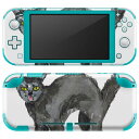 igsticker Nintendo Switch Lite 専用 デザインスキンシール 全面 ニンテンドー スイッチ ライト 専用 ゲーム機 カバー アクセサリー フィルム ステッカー エアフリー 014712 ハロウィン 黒猫