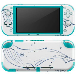 igsticker Nintendo Switch Lite 専用 デザインスキンシール 全面 ニンテンドー スイッチ ライト 専用 ゲーム機 カバー アクセサリー フィルム ステッカー エアフリー 014742 海　クジラ　生き物