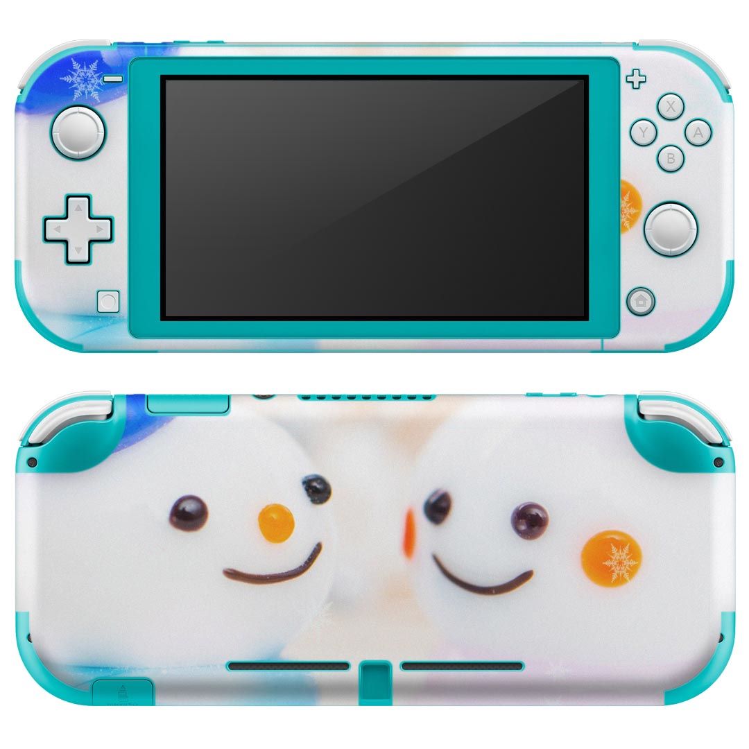 igsticker Nintendo Switch Lite 専用 デザインスキンシール 全面 ニンテンドー スイッチ ライト 専用 ゲーム機 カバー アクセサリー フィルム ステッカー エアフリー 014831 雪だるま　冬　クリスマス　雪
