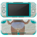 igsticker Nintendo Switch Lite 専用 デザインスキンシール 全面 ニンテンドー スイッチ ライト 専用 ゲーム機 カバー アクセサリー フィルム ステッカー エアフリー 014834 女の子 おしゃれ 海 海岸 水着