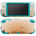 igsticker Nintendo Switch Lite 専用 デザインスキンシール 全面 ニンテンドー スイッチ ライト 専用 ゲーム機 カバー アクセサリー フィルム ステッカー エアフリー 014865 街 飛行機 夕日(2)