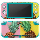igsticker Nintendo Switch Lite 専用 デザインスキンシール 全面 ニンテンドー スイッチ ライト 専用 ゲーム機 カバー アクセサリー フィルム ステッカー エアフリー 014881 パイナップル 夏 ピンク 食べ物 果物(2)