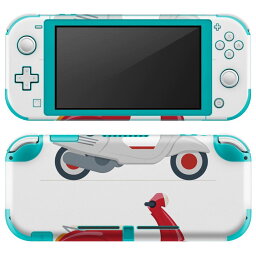 igsticker Nintendo Switch Lite 専用 デザインスキンシール 全面 ニンテンドー スイッチ ライト 専用 ゲーム機 カバー アクセサリー フィルム ステッカー エアフリー 014911 バイク　スクーター　赤