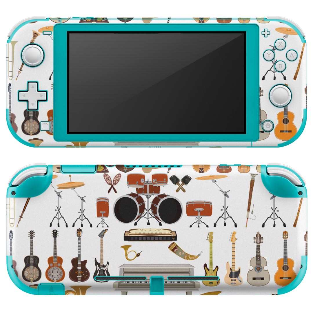 igsticker Nintendo Switch Lite 専用 デザインスキンシール 全面 ニンテンドー スイッチ ライト 専用 ゲーム機 カバー アクセサリー フィルム ステッカー エアフリー 014912 楽器　音楽　ギター