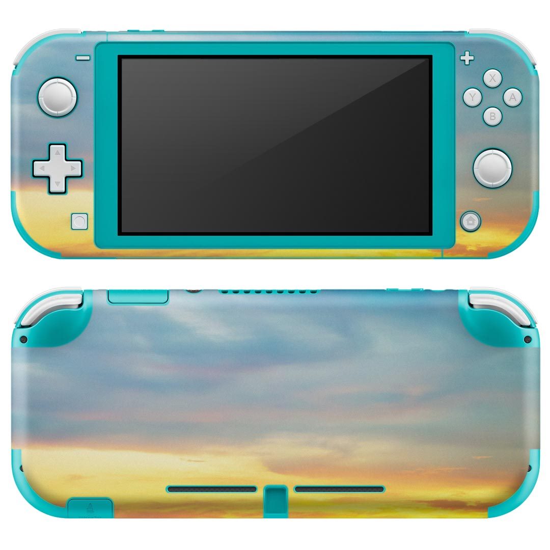 igsticker Nintendo Switch Lite 専用 デザインスキンシール 全面 ニンテンドー スイッチ ライト 専用 ゲーム機 カバー アクセサリー フィルム ステッカー エアフリー 014924 景色 夕日 夕方