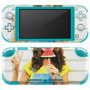 igsticker Nintendo Switch Lite 専用 デザインスキンシール 全面 ニンテンドー スイッチ ライト 専用 ゲーム機 カバー アクセサリー フィルム ステッカー エアフリー 014930 夏 外国人 すいか