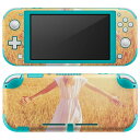 igsticker Nintendo Switch Lite 専用 デザインスキンシール 全面 ニンテンドー スイッチ ライト 専用 ゲーム機 カバー アクセサリー フィルム ステッカー エアフリー 014934 女の子　自然