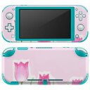 igsticker Nintendo Switch Lite 専用 デザインスキンシール 全面 ニンテンドー スイッチ ライト 専用 ゲーム機 カバー アクセサリー フィルム ステッカー エアフリー 014938 花 チューリップ 春