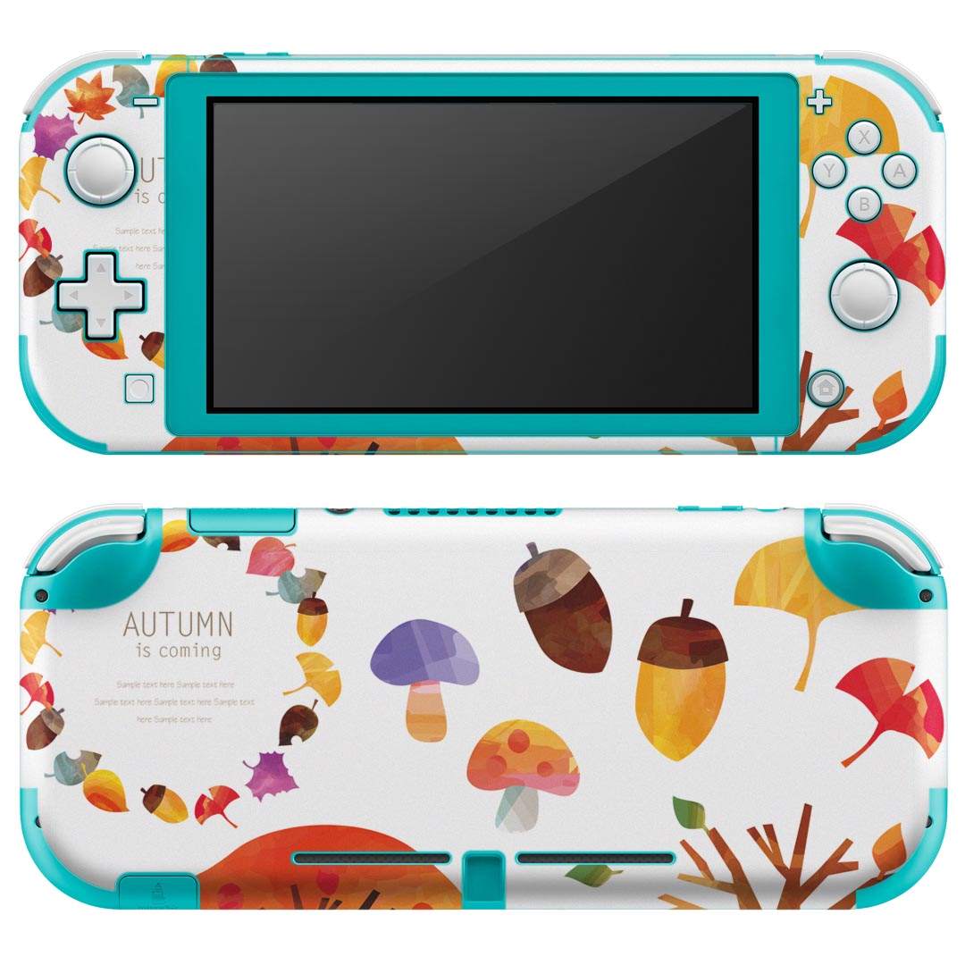 igsticker Nintendo Switch Lite 専用 デザインスキンシール 全面 ニンテンドー スイッチ ライト 専用 ゲーム機 カバー アクセサリー フィルム ステッカー エアフリー 014959 秋　季節　どんぐり
