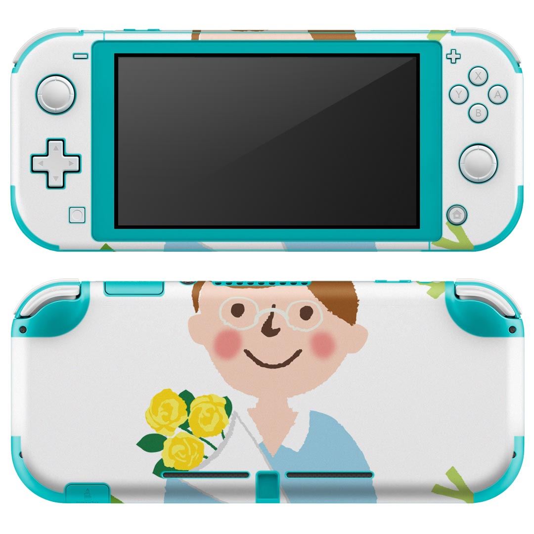 igsticker Nintendo Switch Lite 専用 デザインスキンシール 全面 ニンテンドー スイッチ ライト 専用 ゲーム機 カバー アクセサリー フィルム ステッカー エアフリー 015253 花　父の日　植物　黄色