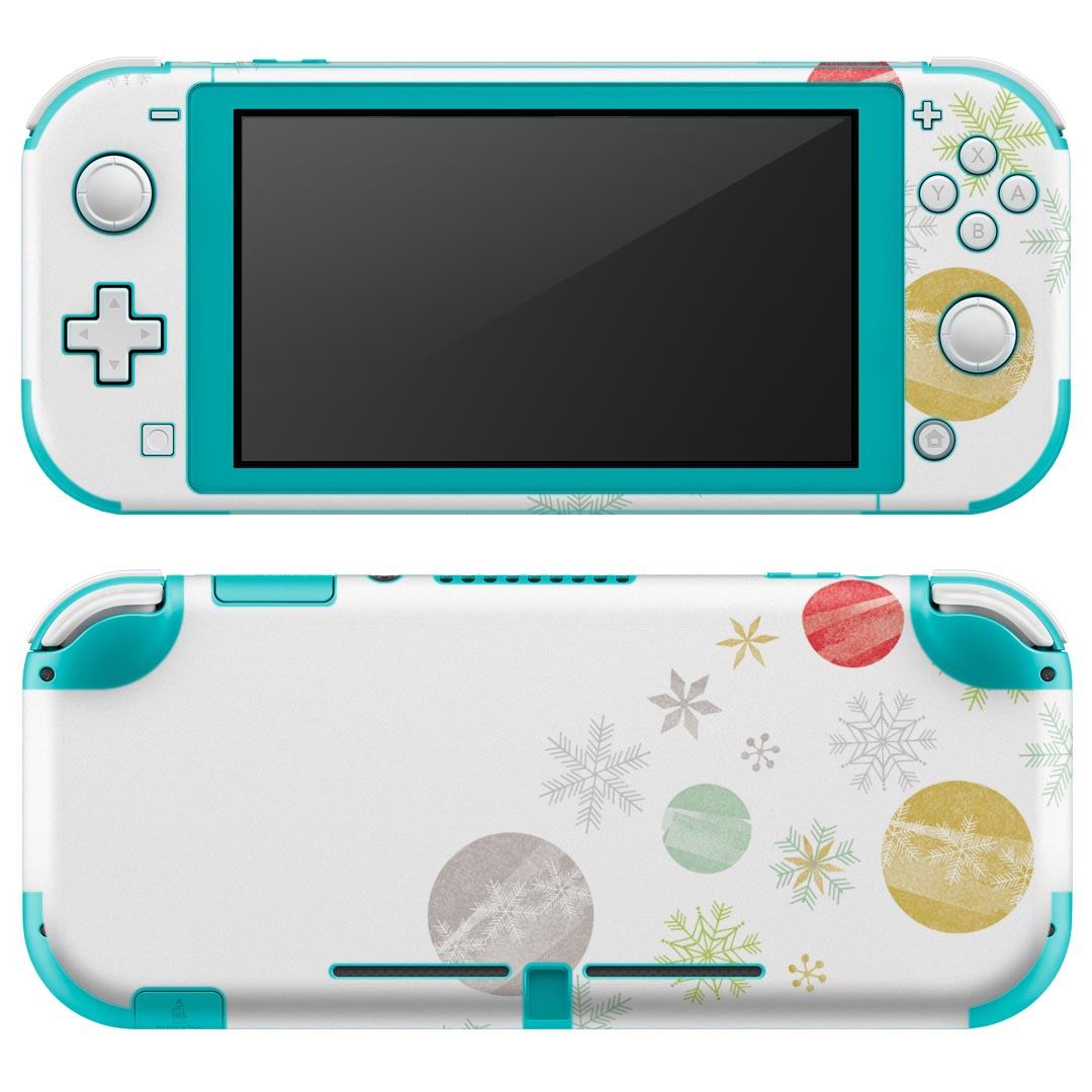 igsticker Nintendo Switch Lite 専用 デザインスキンシール 全面 ニンテンドー スイッチ ライト 専用 ゲーム機 カバー アクセサリー フィルム ステッカー エアフリー 015256 雪 雪の結晶 クリスマス