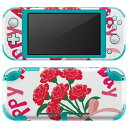 igsticker Nintendo Switch Lite 専用 デザインスキンシール 全面 ニンテンドー スイッチ ライト 専用 ゲーム機 カバー アクセサリー フィルム ステッカー エアフリー 015277 母の日　バラ　花　母　カーネーション