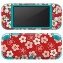 igsticker Nintendo Switch Lite 専用 デザインスキンシール 全面 ニンテンドー スイッチ ライト 専用 ゲーム機 カバー アクセサリー フィルム ステッカー エアフリー 015295 花 梅 桜