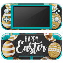 igsticker Nintendo Switch Lite 専用 デザインスキンシール 全面 ニンテンドー スイッチ ライト 専用 ゲーム機 カバー アクセサリー フィルム ステッカー エアフリー 015303 イースター たまご うさぎ