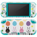 igsticker Nintendo Switch Lite 専用 デザインスキンシール 全面 ニンテンドー スイッチ ライト 専用 ゲーム機 カバー アクセサリー フィルム ステッカー エアフリー 015316 イースター たまご うさぎ ケーキ パステル
