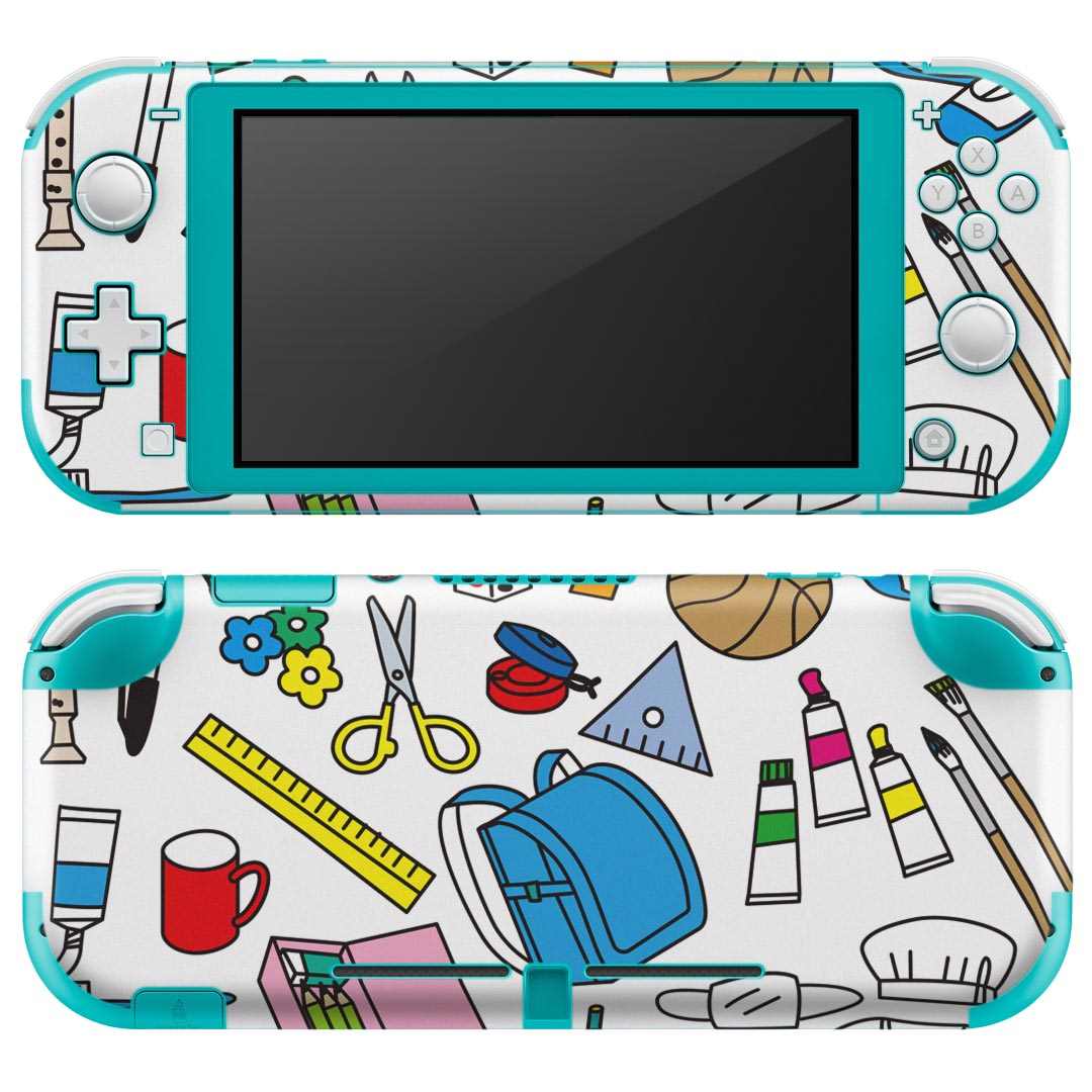 igsticker Nintendo Switch Lite 専用 デザインスキンシール 全面 ニンテンドー スイッチ ライト 専用 ゲーム機 カバー アクセサリー フィルム ステッカー エアフリー 015317 学校　給食　持ち物　文具　エプロン