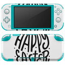 igsticker Nintendo Switch Lite 専用 デザインスキンシール 全面 ニンテンドー スイッチ ライト 専用 ゲーム機 カバー アクセサリー フィルム ステッカー エアフリー 015346 イースター たまご とり モノクロ