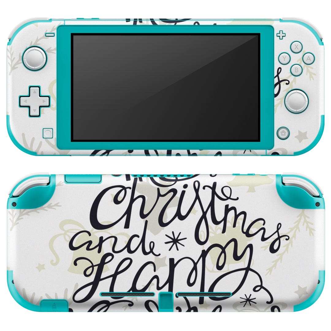 igsticker Nintendo Switch Lite 専用 デザインスキンシール 全面 ニンテンドー スイッチ ライト 専用 ゲーム機 カバー アクセサリー フィルム ステッカー エアフリー 015351 星 クリスマス ツリー 英字