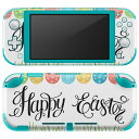igsticker Nintendo Switch Lite 専用 デザインスキンシール 全面 ニンテンドー スイッチ ライト 専用 ゲーム機 カバー アクセサリー フィルム ステッカー エアフリー 015395 イースター たまご とり うさぎ パステル 英字