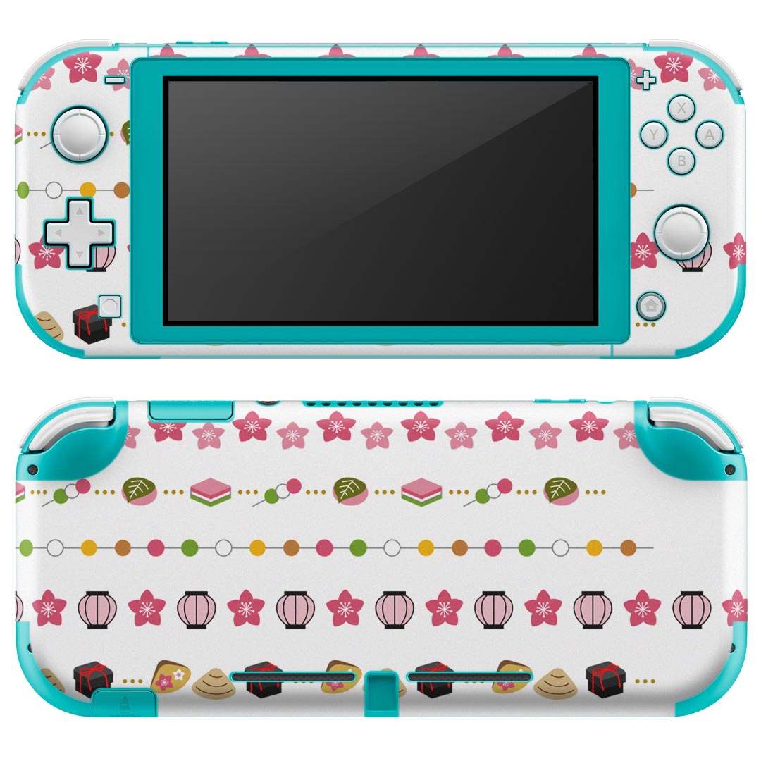 igsticker Nintendo Switch Lite 専用 デザインスキンシール 全面 ニンテンドー スイッチ ライト 専用 ゲーム機 カバー アクセサリー フィルム ステッカー エアフリー 015404 桜　植物　ひなまつり