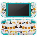 igsticker Nintendo Switch Lite 専用 デザインスキンシール 全面 ニンテンドー スイッチ ライト 専用 ゲーム機 カバー アクセサリー フィルム ステッカー エアフリー 015410 ハロウィン カボチャ お菓子 英字