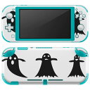 igsticker Nintendo Switch Lite 専用 デザインスキンシール 全面 ニンテンドー スイッチ ライト 専用 ゲーム機 カバー アクセサリー フィルム ステッカー エアフリー 015413 ハロウィン おばけ モノクロ モノトーン