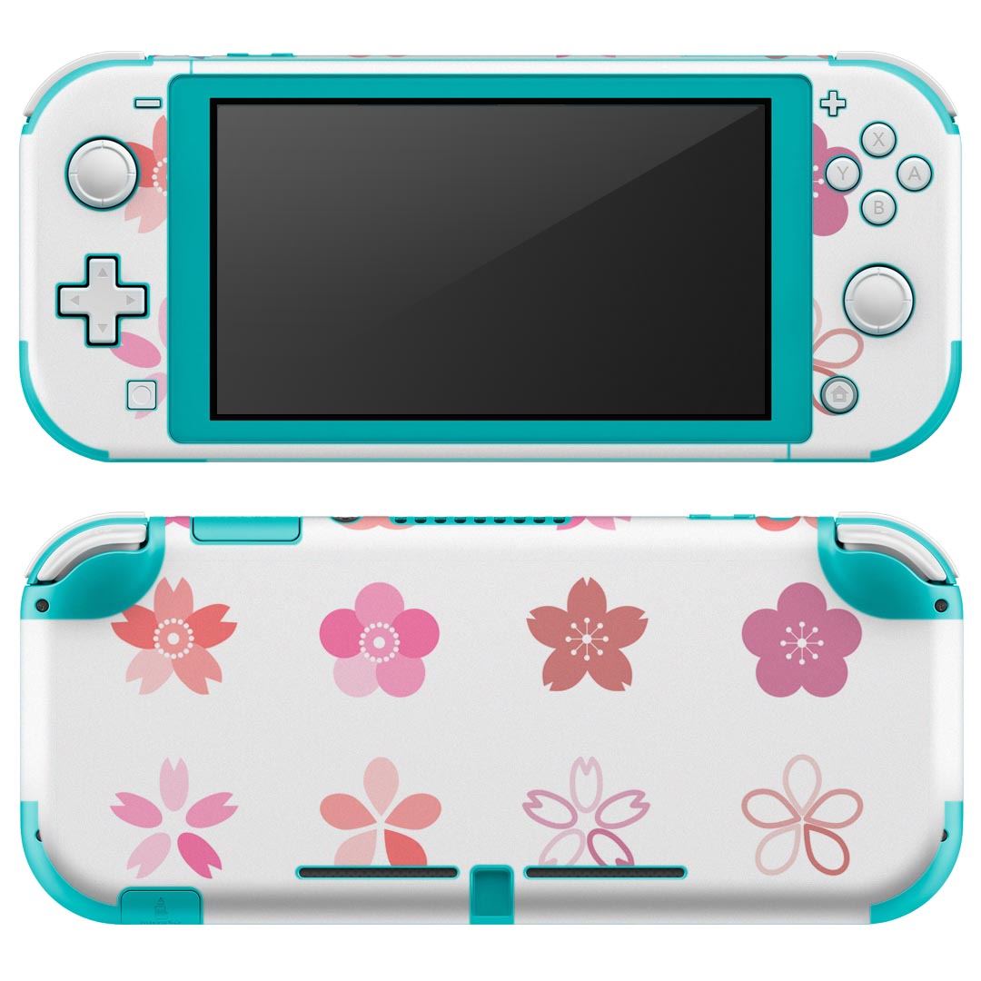 igsticker Nintendo Switch Lite 専用 デザインスキンシール 全面 ニンテンドー スイッチ ライト 専用 ゲーム機 カバー アクセサリー フィルム ステッカー エアフリー 015423 桜　ピンク　かわいい　花　植物