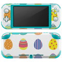 igsticker Nintendo Switch Lite 専用 デザインスキンシール 全面 ニンテンドー スイッチ ライト 専用 ゲーム機 カバー アクセサリー フィルム ステッカー エアフリー 015424 イースター カラフル パステル(2)