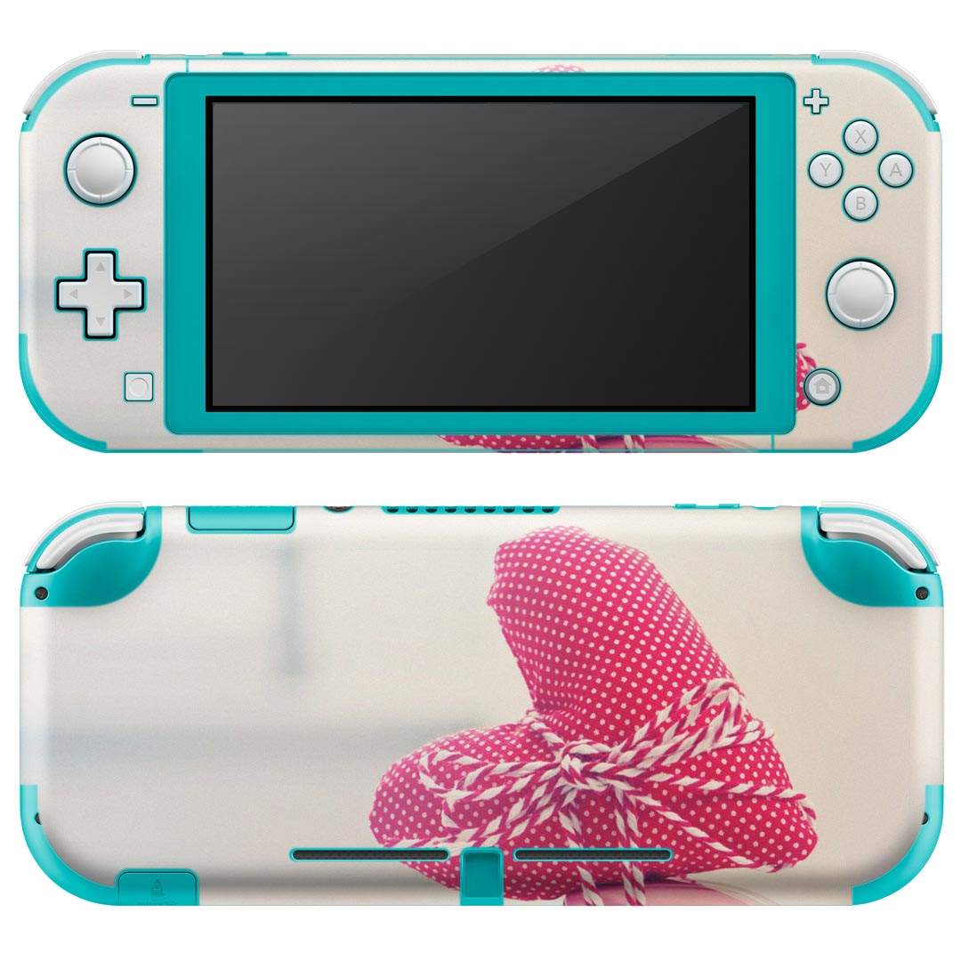 igsticker Nintendo Switch Lite 専用 デザインスキンシール 全面 ニンテンドー スイッチ ライト 専用 ゲーム機 カバー アクセサリー フィルム ステッカー エアフリー 015501 車　ハート　ピンク