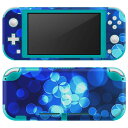 igsticker Nintendo Switch Lite 専用 デザインスキンシール 全面 ニンテンドー スイッチ ライト 専用 ゲーム機 カバー アクセサリー フィルム ステッカー エアフリー 015540 アクア 青