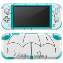 igsticker Nintendo Switch Lite 専用 デザインスキンシール 全面 ニンテンドー スイッチ ライト 専用 ゲーム機 カバー アクセサリー フィルム ステッカー エアフリー 015544 傘 雨