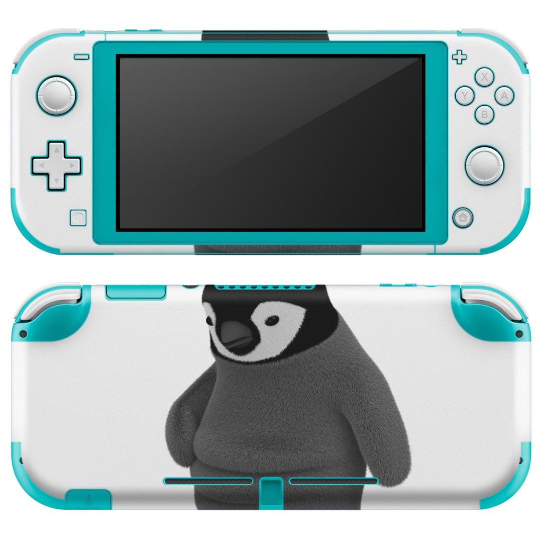 igsticker Nintendo Switch Lite 専用 デザインスキンシール 全面 ニンテンドー スイッチ ライト 専用 ゲーム機 カバー アクセサリー フィルム ステッカー エアフリー 015548 ペンギン モノクロ