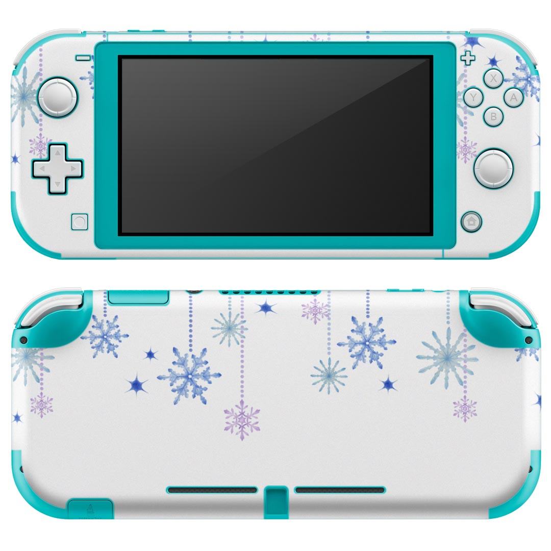 igsticker Nintendo Switch Lite 専用 デザインスキンシール 全面 ニンテンドー スイッチ ライト 専用 ゲーム機 カバー アクセサリー フィルム ステッカー エアフリー 015555 雪 雪の結晶 冬 スノー