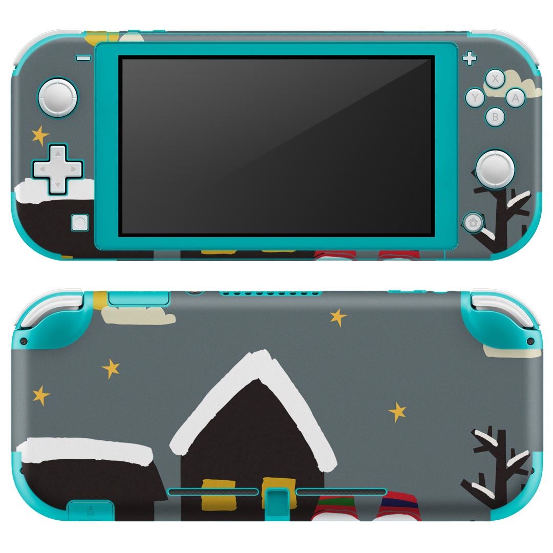 igsticker Nintendo Switch Lite 専用 デザインスキンシール 全面 ニンテンドー スイッチ ライト 専用 ゲーム機 カバー アクセサリー フィルム ステッカー エアフリー 015650 冬　クリスマス　ゆきだるま