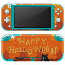 igsticker Nintendo Switch Lite 専用 デザインスキンシール 全面 ニンテンドー スイッチ ライト 専用 ゲーム機 カバー アクセサリー フィルム ステッカー エアフリー 015658 ハロウィン かぼちゃ おばけ(2)