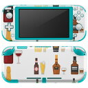 igsticker Nintendo Switch Lite 専用 デザインスキンシール 全面 ニンテンドー スイッチ ライト 専用 ゲーム機 カバー アクセサリー フィルム ステッカー エアフリー 015703 瓶 お酒 ワイン …