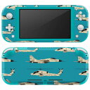 igsticker Nintendo Switch Lite 専用 デザインスキンシール 全面 ニンテンドー スイッチ ライト 専用 ゲーム機 カバー アクセサリー フィルム ステッカー エアフリー 015707 飛行機 ヘリコプター(2)