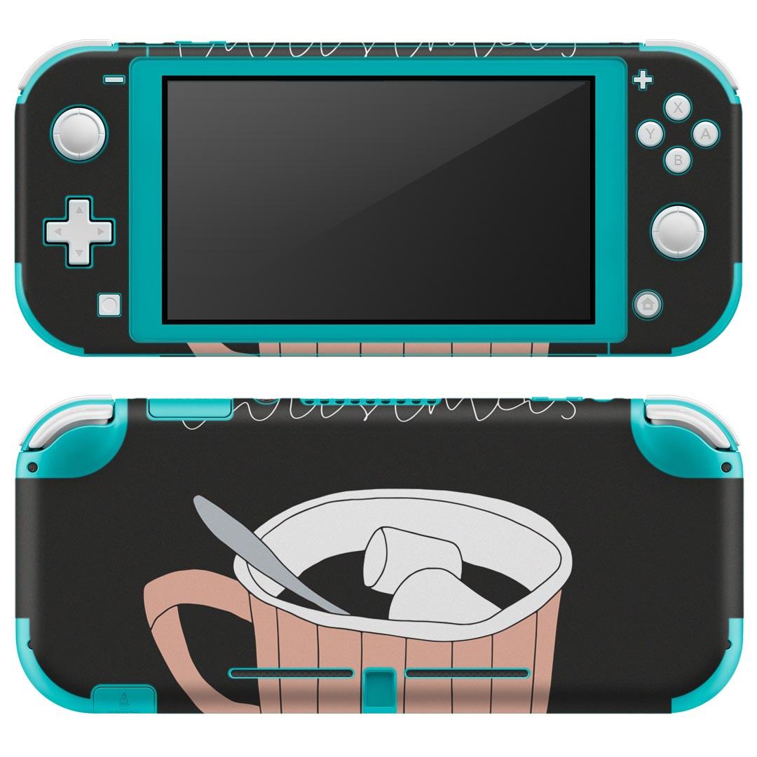 igsticker Nintendo Switch Lite 専用 デザインスキンシール 全面 ニンテンドー スイッチ ライト 専用 ゲーム機 カバー アクセサリー フィルム ステッカー エアフリー 015734 カフェ 食べ物 飲み物