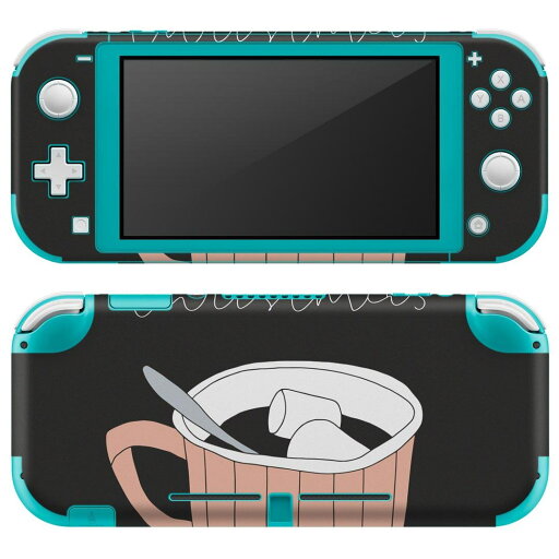 igsticker Nintendo Switch Lite 専用 デザインスキンシール 全面 ニンテンドー スイッチ ライト 専用 ゲーム機 カバー アクセサリー フィルム ステッカー エアフリー 015734 カフェ 食べ物 飲み物