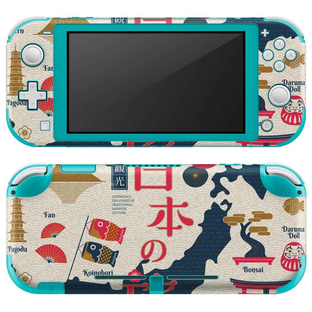 igsticker Nintendo Switch Lite 専用 デザインスキンシール 全面 ニンテンドー スイッチ ライト 専用 ゲーム機 カバー アクセサリー フィルム ステッカー エアフリー 015761 日本　地図