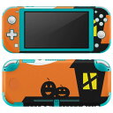 igsticker Nintendo Switch Lite 専用 デザインスキンシール 全面 ニンテンドー スイッチ ライト 専用 ゲーム機 カバー アクセサリー フィルム ステッカー エアフリー 015771 ハロウィン かぼちゃ おばけ(2)