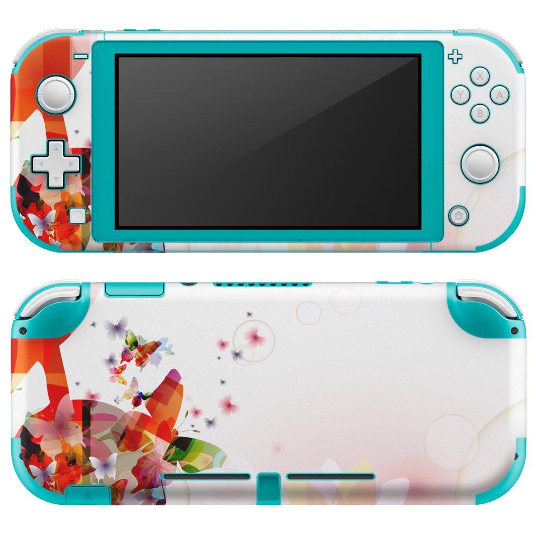 製品名 Nintendo Switch Lite専用 デザインスキンシール セット内容 Nintendo Switch Lite本体用スキンシール（裏表）各1枚 ※液晶側シールは2パーツに分かれていますニンテンドースイッチライト専用です。据え置き機のSwitch本体やJoyコンには対応していません。 商品特徴 3M社製の再剥離性シートを素材に採用し、細かな位置調整がしやすく貼り直しが容易です。また、エアフリーでもありますので気泡が簡単に逃げるので、キレイに貼ることができます。専用の業務プリンターを使い、商品画像と遜色のない美しい印刷仕上がり。 注意事項 画像はサンプルですので、ご覧の環境によっては多少色味に違いを感じる場合がございます。 イメージと違った、モニターと色味が異なるという理由での交換や返金はご対応出来かねます。スキンシールのみの販売で、ニンテンドースイッチ本体などは付属しません。シワができた場合、ドライヤーなどで軽く温め、外側に向けてシワを伸ばすように貼ってください。初回貼付時の位置調整や貼り直しは可能ですが、しっかりと押し付けて接着させた後の再剥離、再利用は保証しておりません。また接着部に油分や汚れが付着しますと角の部分は剥がれやすくなりますので、貼付時はあまり触れないようにご注意ください。無地のセミグロスシートにデザインをプリントした商品で、デコなどの加工はございません。 凹凸や光沢があるように見えたり布地や金属を素材にしたように見える商品もありますが、デザインの図版によるものです。印刷時に微妙な画像のズレが生じる場合がございます。ご注文後に1点1点制作する受注生産品の為、不良品以外のご返品や交換は固くお断りします。 商品発送 完全受注生産のハンドメイド商品となりますので、既製品と比べて発送までお時間を頂いています。 基本的に決済確認後2?3営業日、最大で10営業日での発送となります。繁忙期や休業日明けの場合はさらに時間がかかる場合があります。 その際には別途メールにてご連絡致します。メール便の場合、発送日から到着までに2?4日ほどかかる場合が多く、紛失などの保障もご対応できかねます。あらかじめご了承下さい。